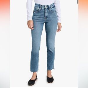 Good American good legs straight cut off jeans size 10/30